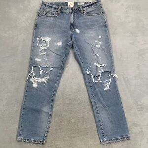 Koto Men's Light Wash Destroyed Skinny Jeans Size 34/32